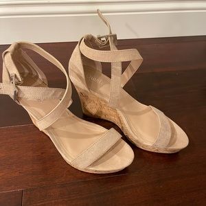 Comfortable Nude Suede Wedges!